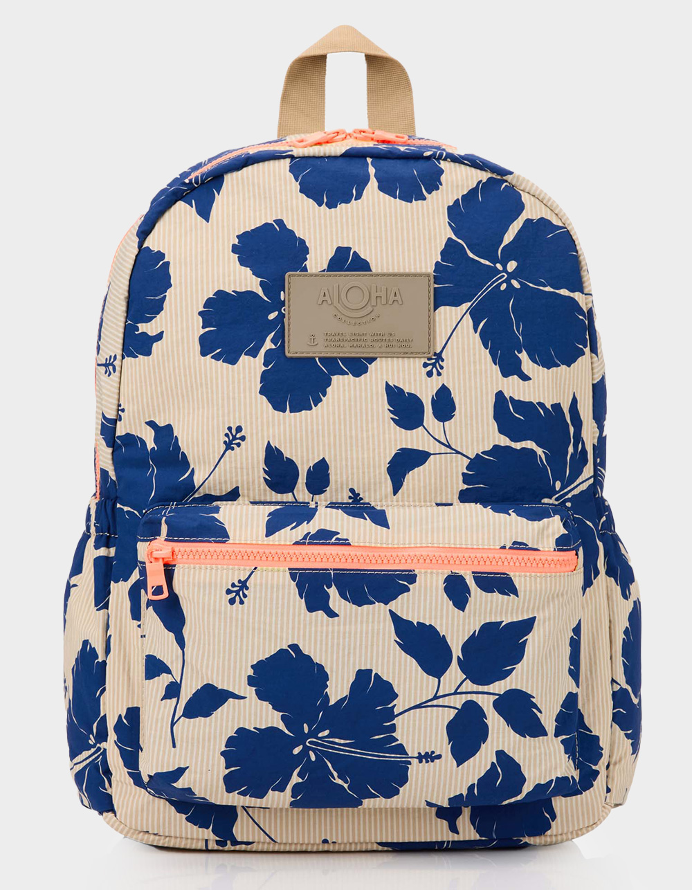 ALOHA COLLECTION Salina Tiny Stripe Keep It Light Backpack - NAVY COMBO