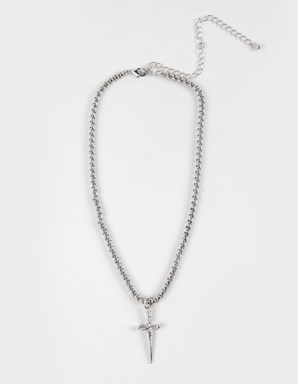 RSQ Sword Cross Necklace - SILVER