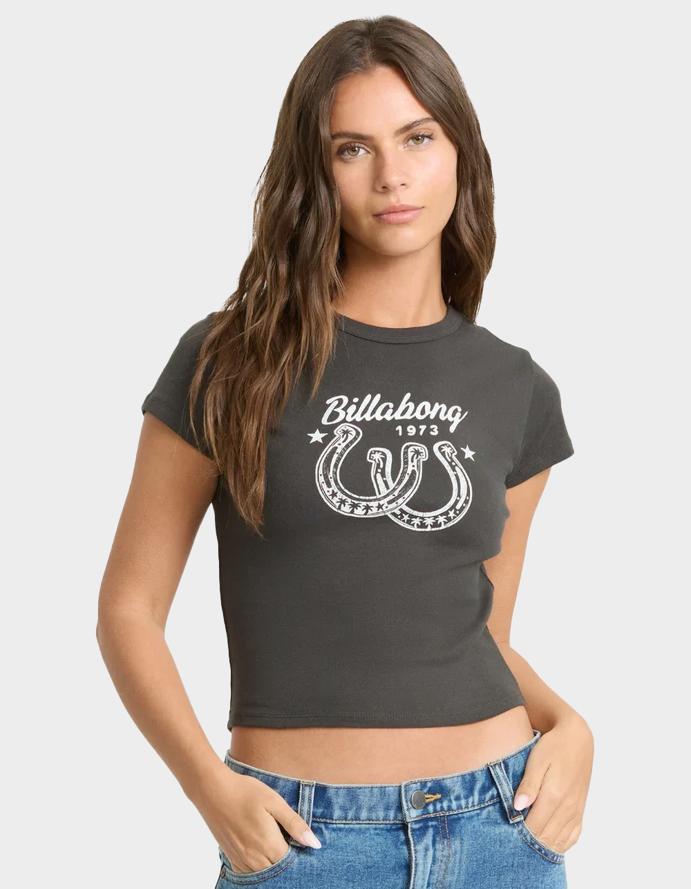 BILLABONG Suns Up Now Womens Baby Tee - BLACK
