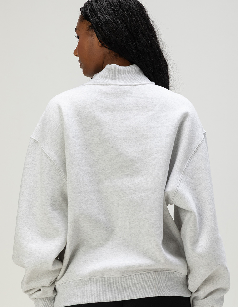 THE WILD COLLECTIVE USC Womens Mock Neck Sweatshirt - HEATHER GRAY