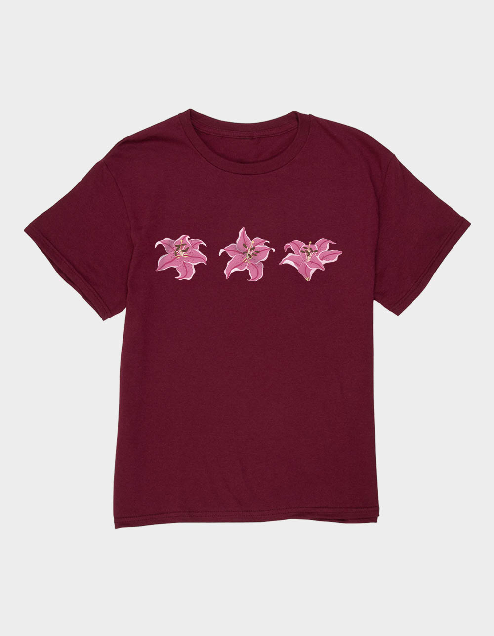 ORCHID Trio Cluster Girls Tee - MAROON
