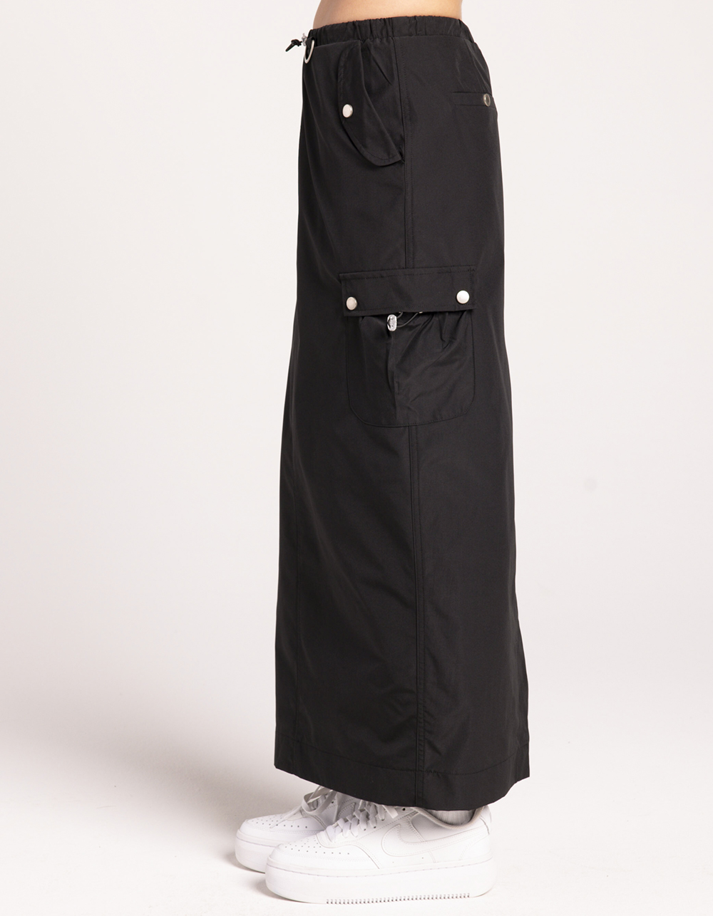 EMORY PARK Womens Nylon Midi Skirt BLACK Tillys