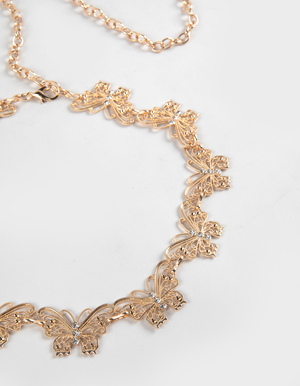 Dainty Butterfly Chain Belt - GOLD