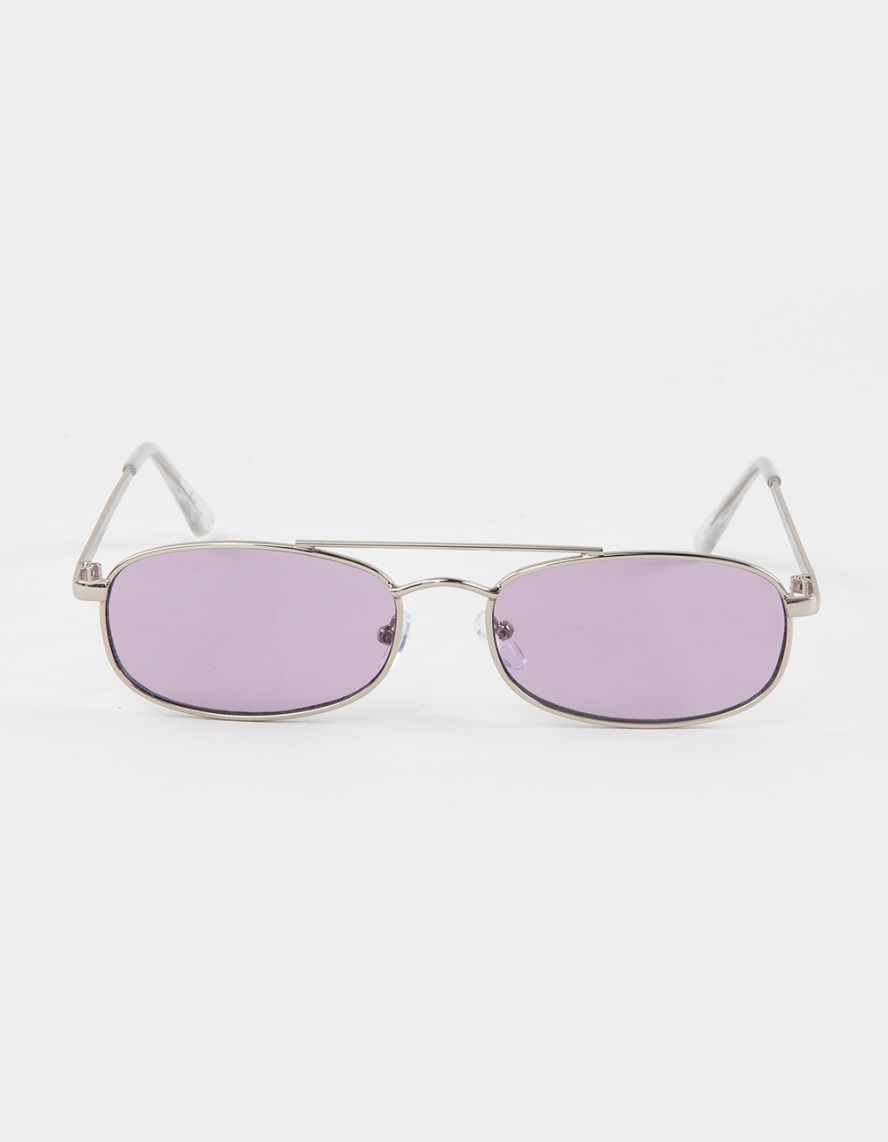 RSQ Oval Metal Aviator Sunglasses - SILVER