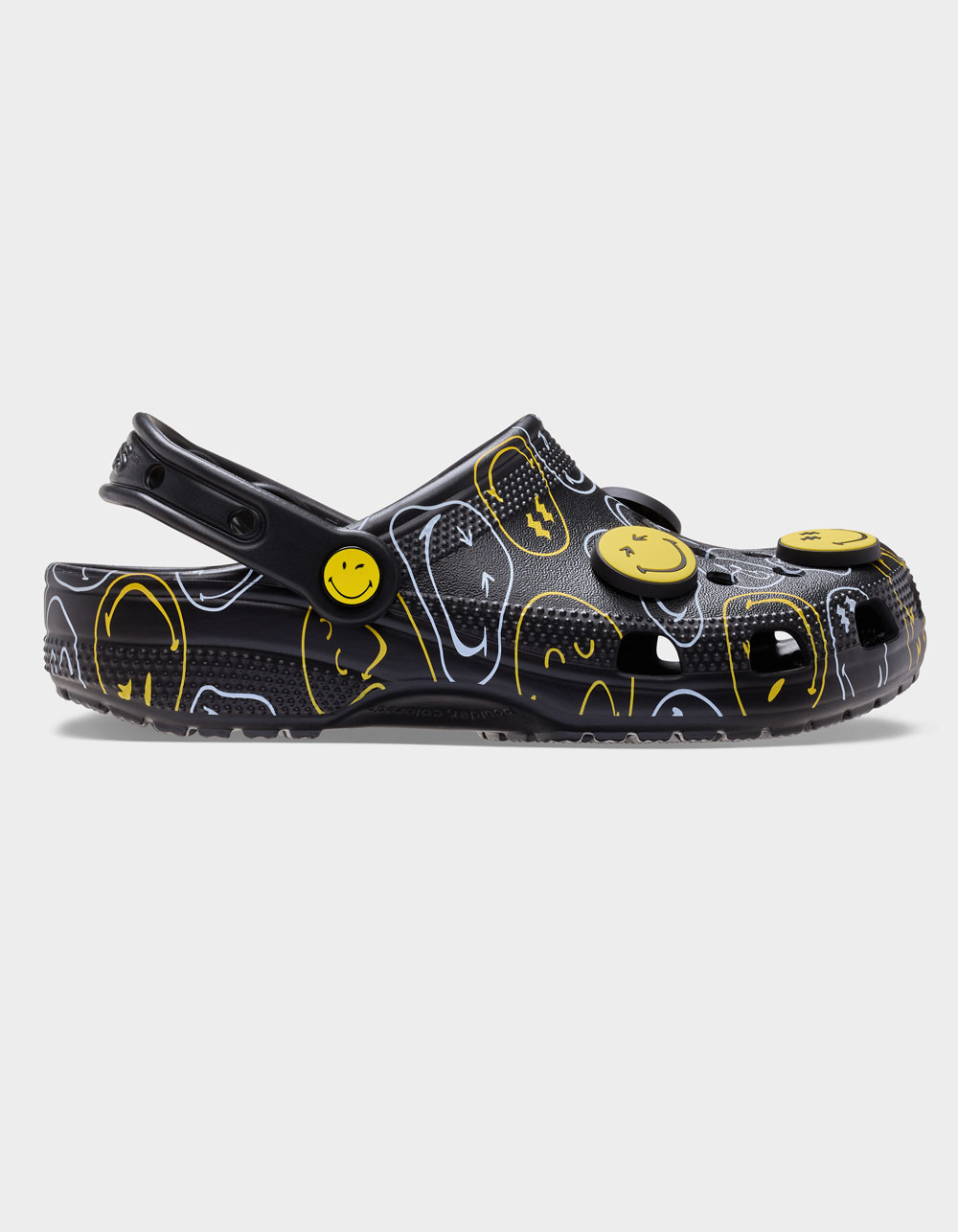 CROCS x SmileyWorld® Smiley Classic Clogs - BLACK/YELLOW