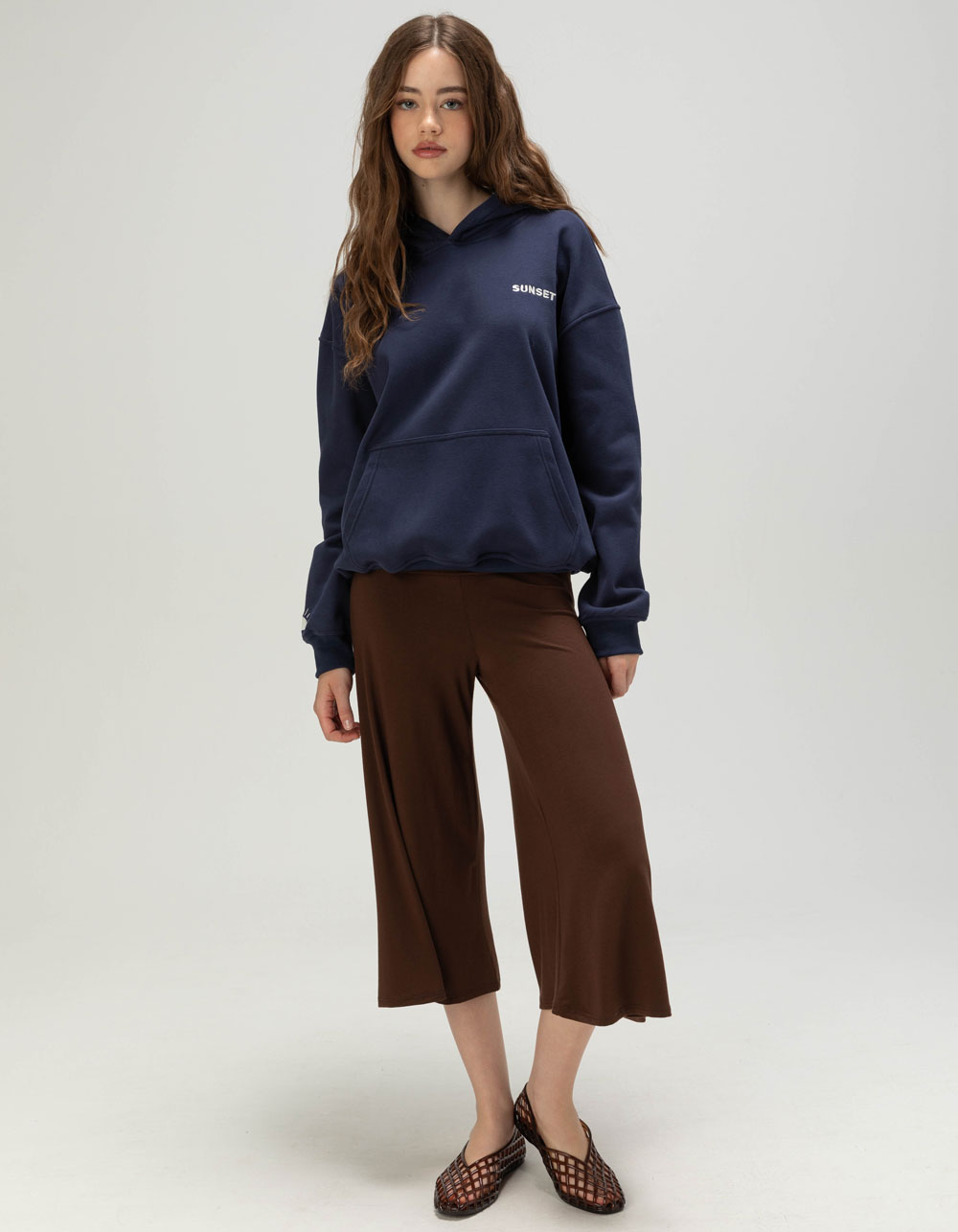 SUNSET SURF Slow Down Womens Hoodie - NAVY