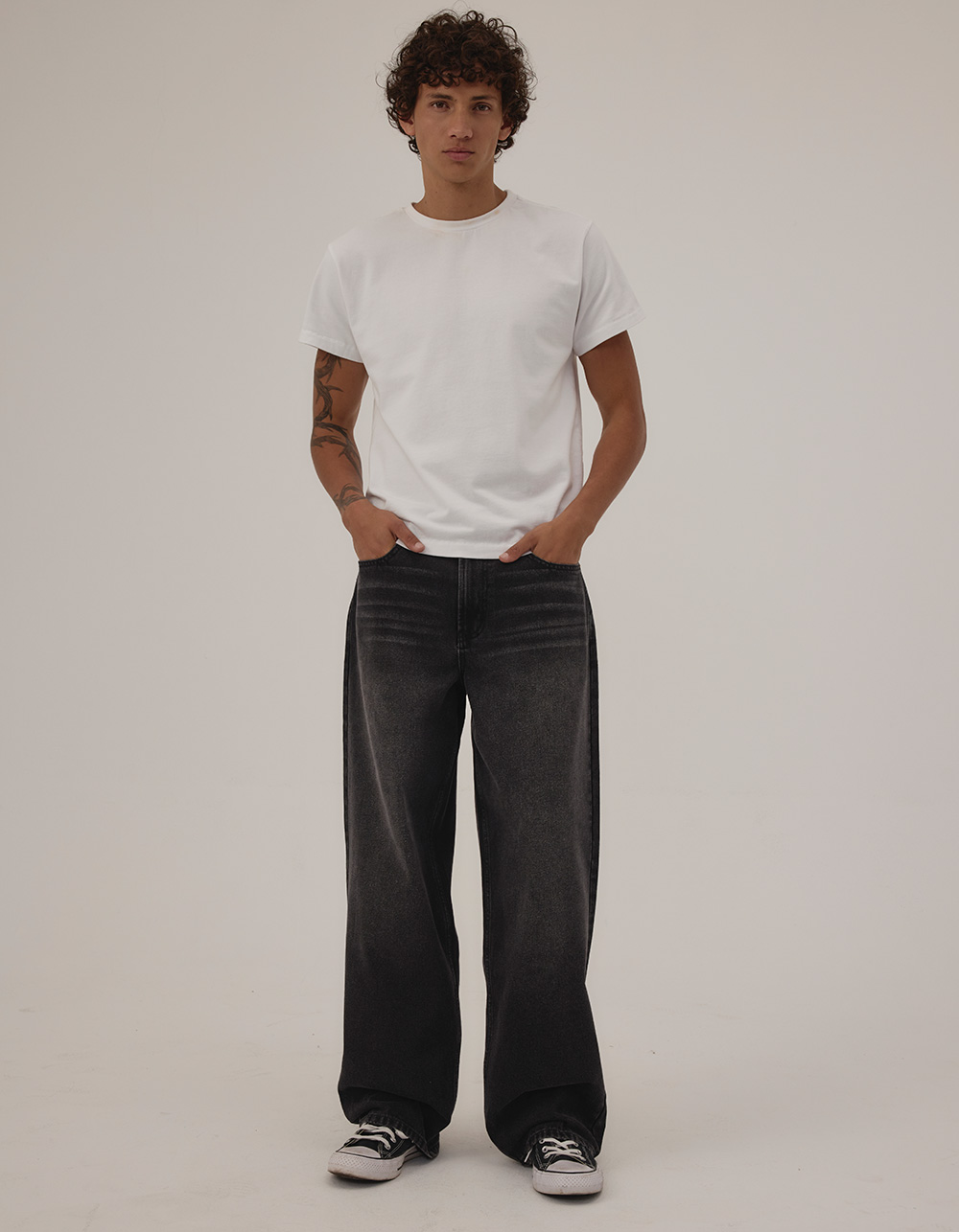 RSQ Mens Extra Baggy Jeans - WASHED BLACK