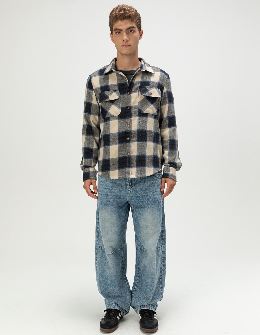 LIRA Mens Flannel - NAVY COMBO