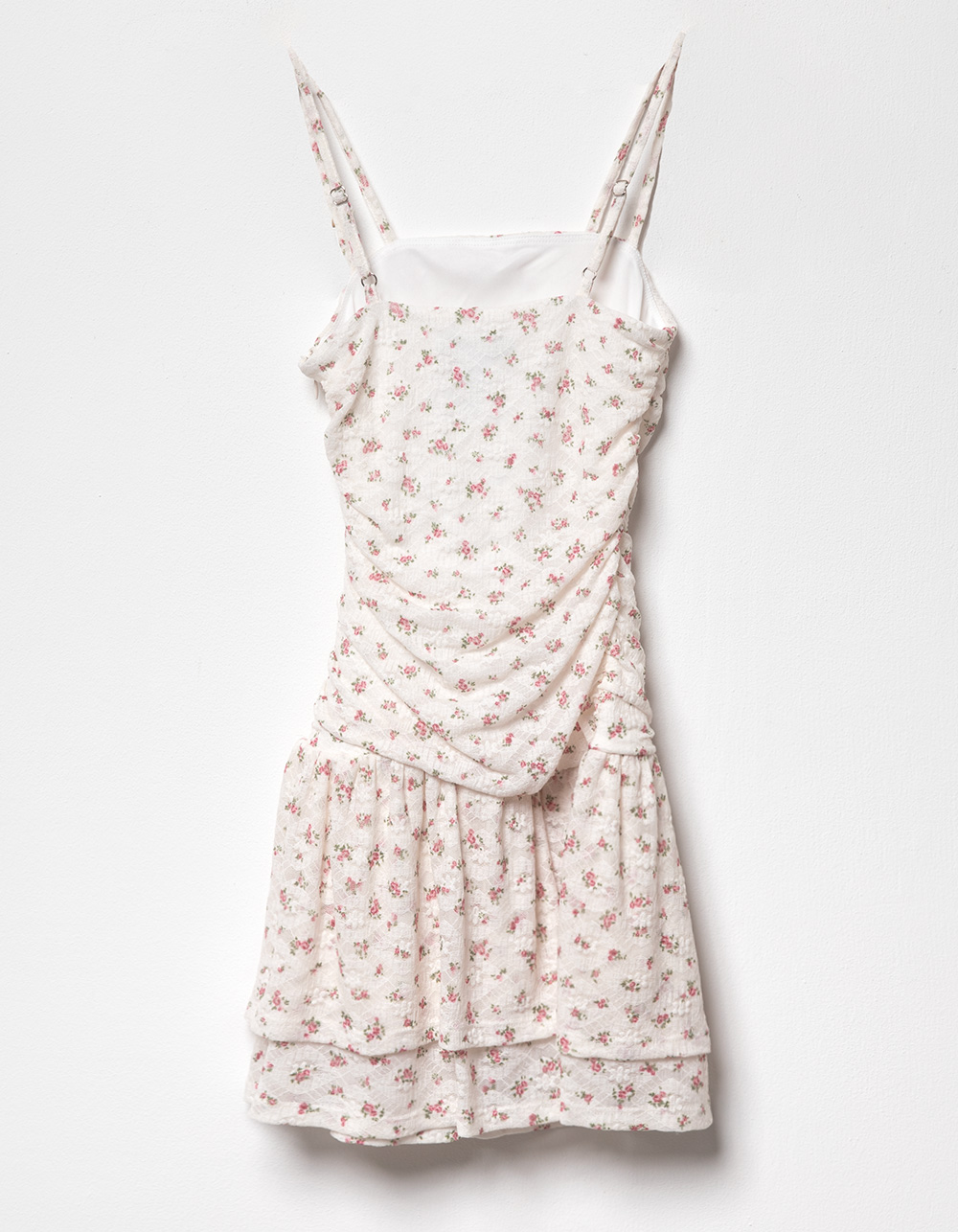 RSQ Girls Floral Ruched Dress - Cream Combo