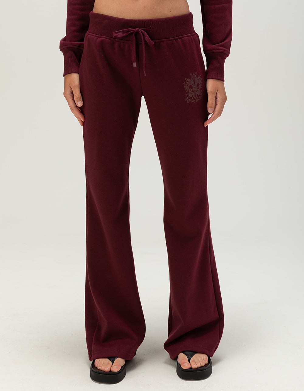 FULL TILT Wing Graphic Womens Bootcut Sweatpants - FIG