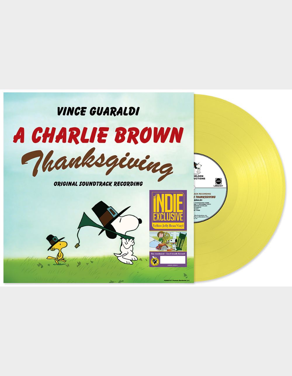 VINCE GUARALDI A Charlie Brown Thanksgiving (Indie Exclusive) (Yellow Jelly Bean Vinyl) - No Color