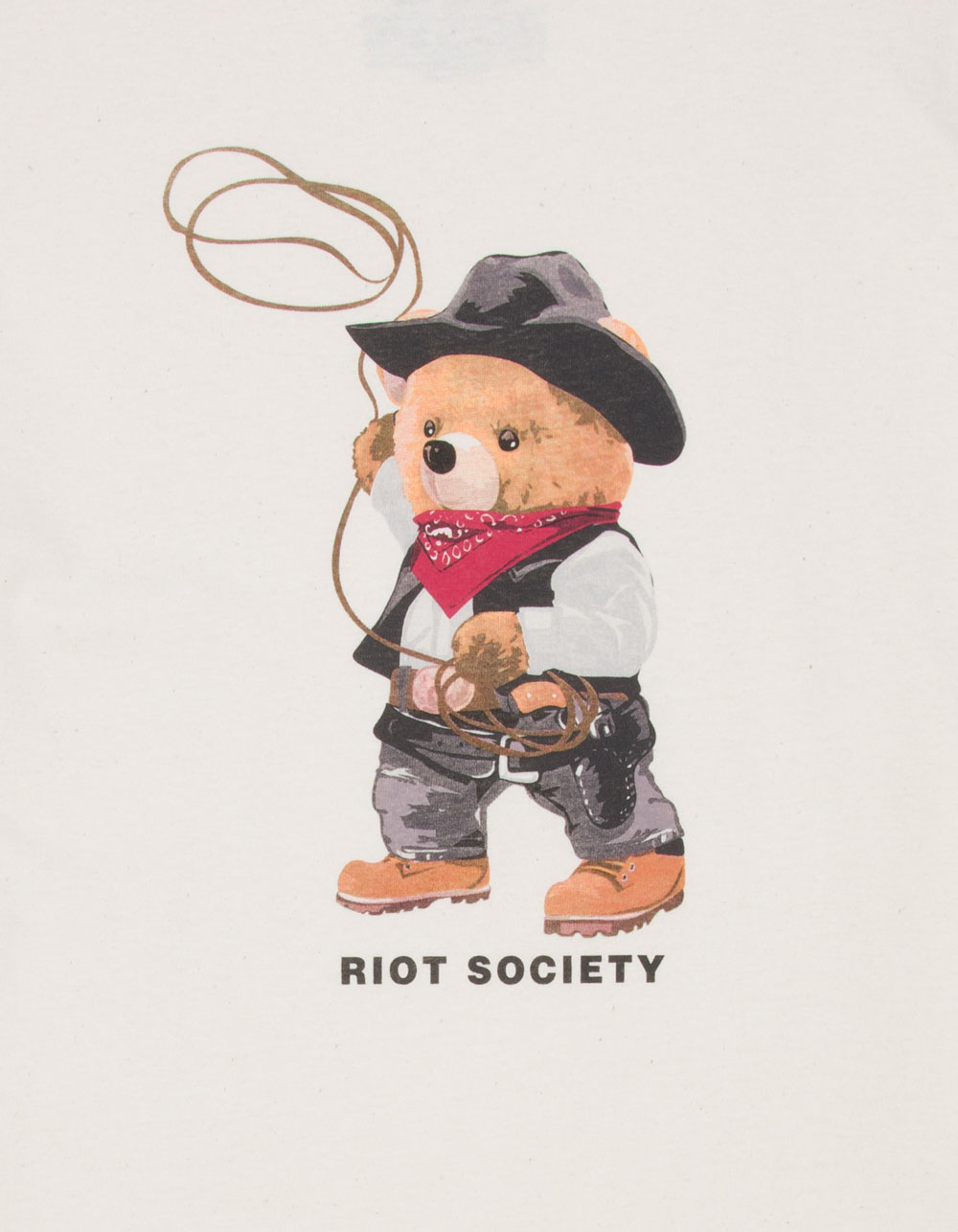 RIOT SOCIETY Rodeo Teddy Mens Tee - CREAM