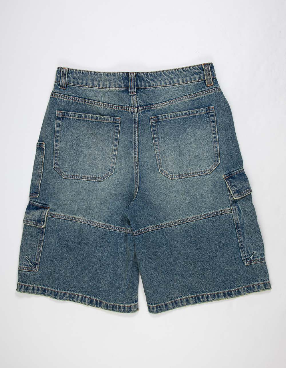 RSQ Mens Baggy Cargo Jorts - TINTED DENIM
