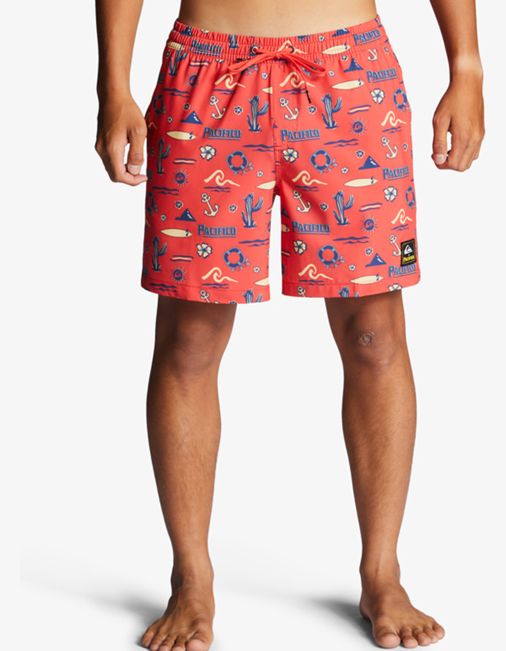 QUIKSILVER x Pacifico Mens Volley Shorts RED Tillys