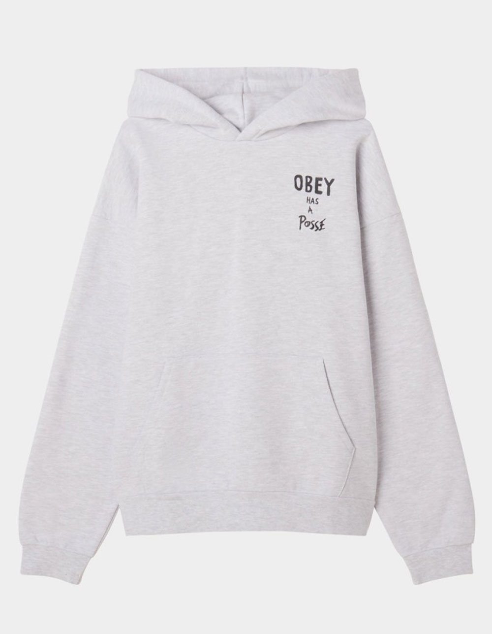 OBEY Posse Mens Extra Heavy Hoodie - ASH