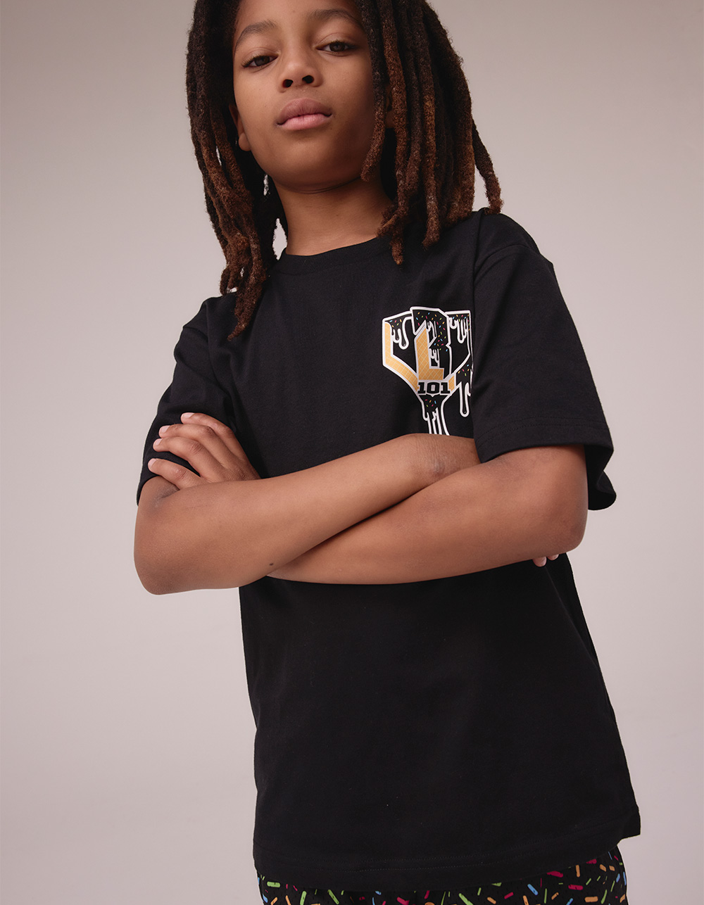 BASEBALL LIFESTYLE 101 Ice Cream Boys Tee - BLK/RED