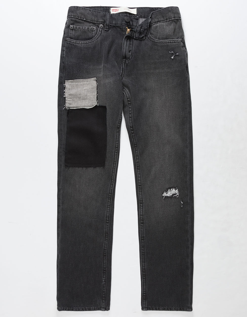 LEVI'S 511 Warp Stretch Dark Denim Boys Ripped Jeans - BLACK | Tillys