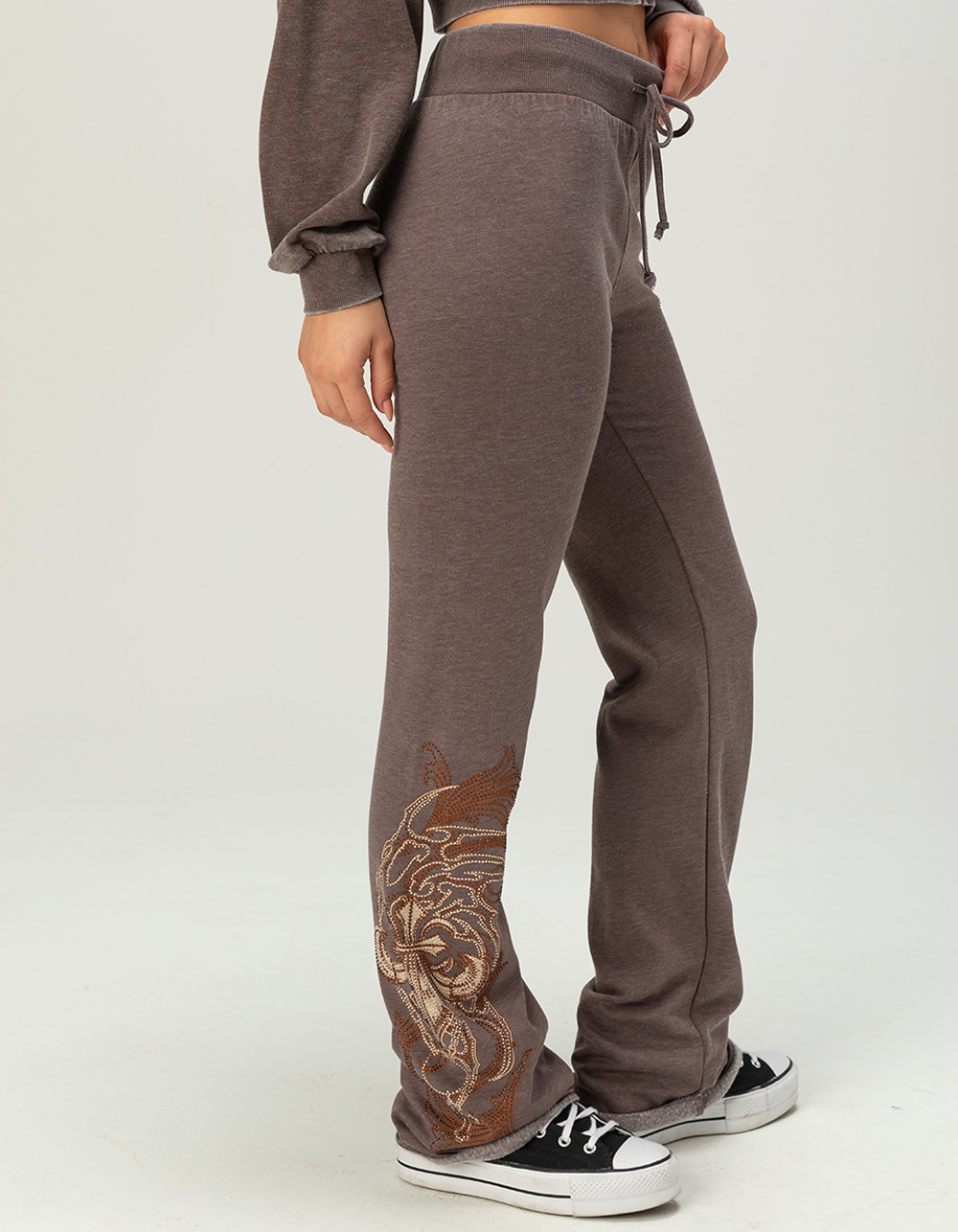 AFFLICTION Shred Fest Womens Sweatpants - TAUPE