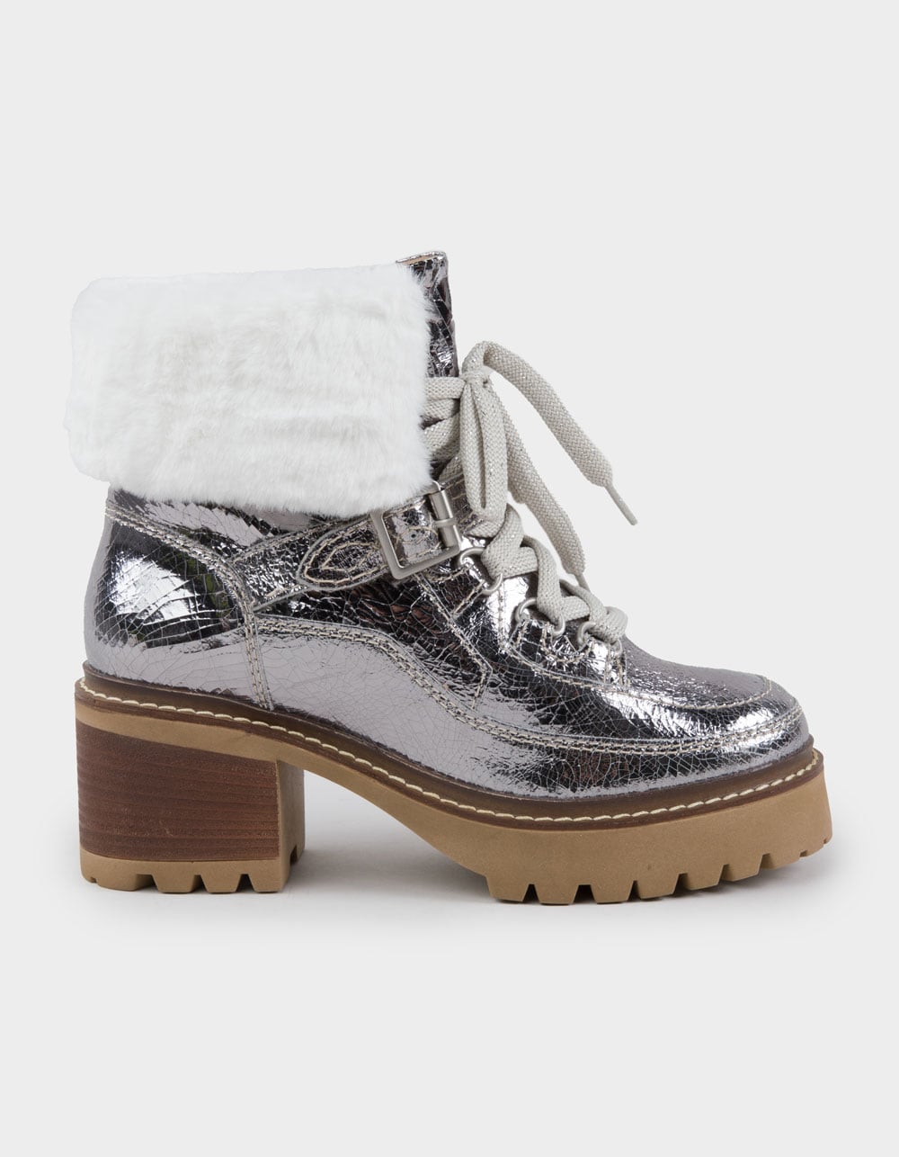 FREE PEOPLE Cozy Jasper Hiker Womens Ankle Boots - PEWTER