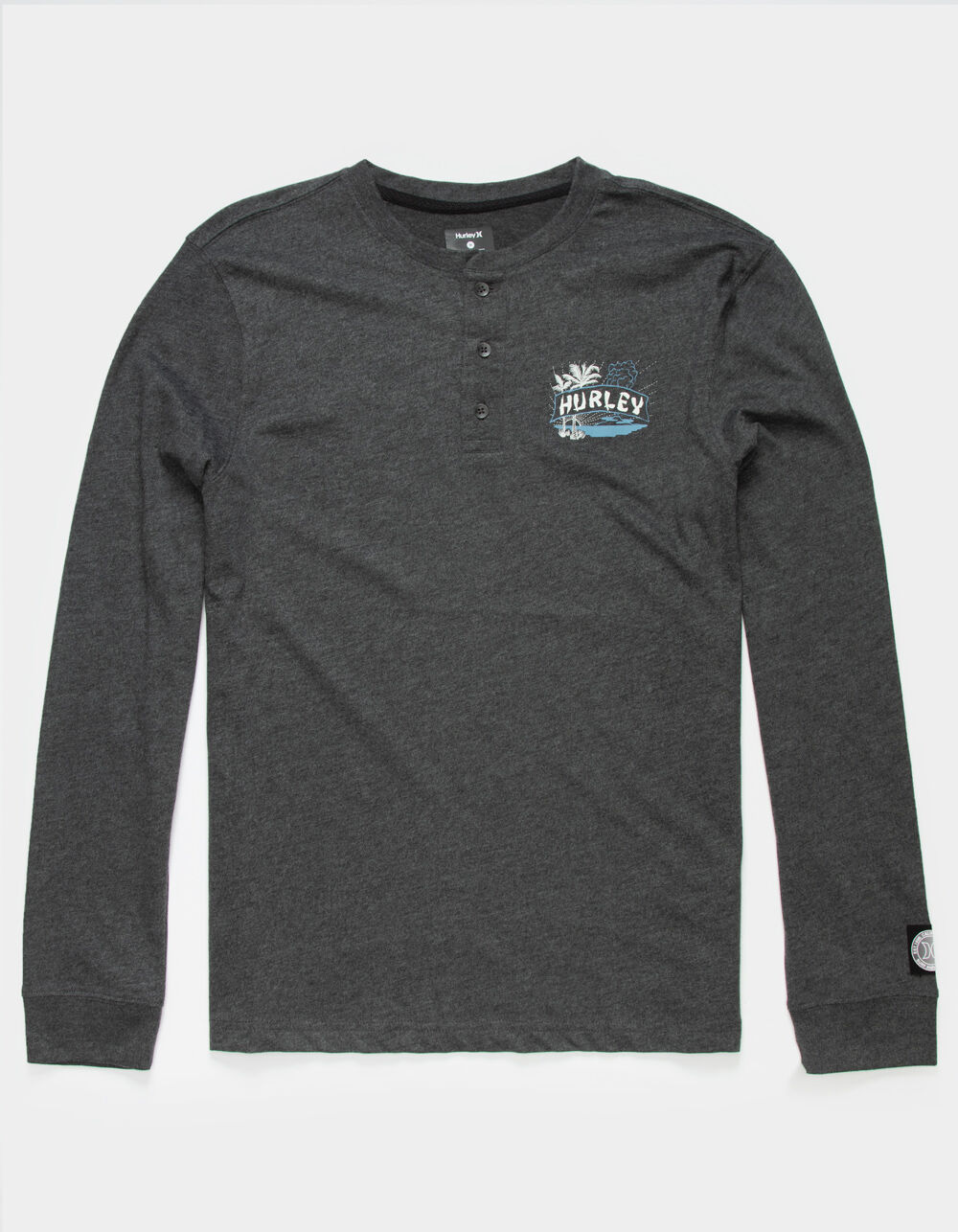 HURLEY Take Out Mens Henley - CHARCOAL | Tillys
