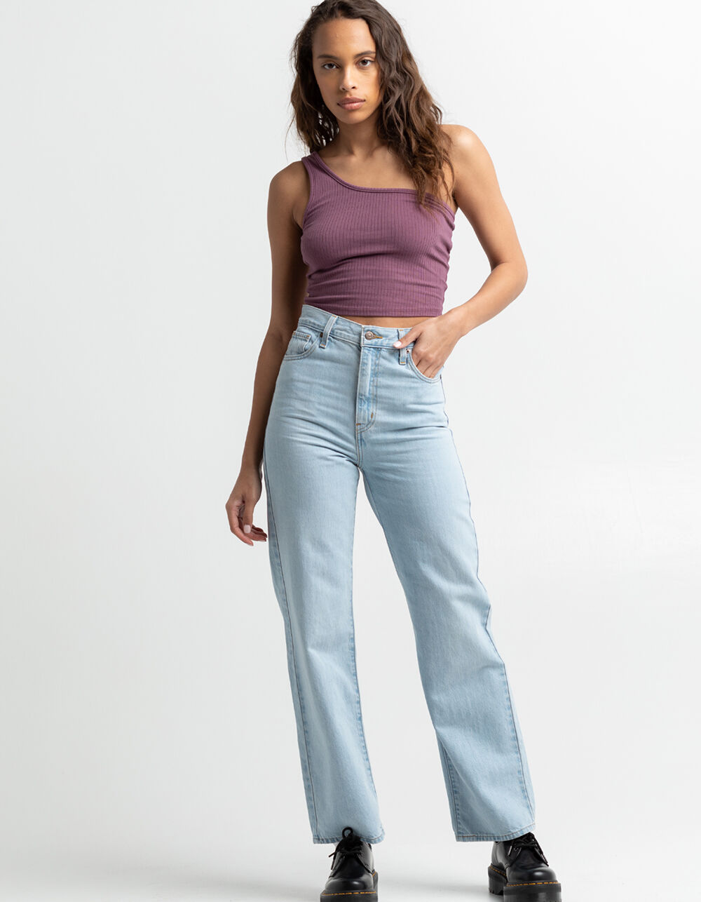 LEVI'S High Waisted Straight Leg Womens Jeans - LT BLAST | Tillys