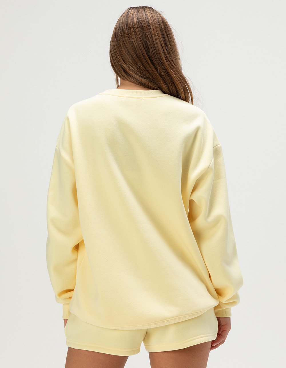 FULL TILT Shell Applique Womens Crewneck Sweatshirt - YELLOW