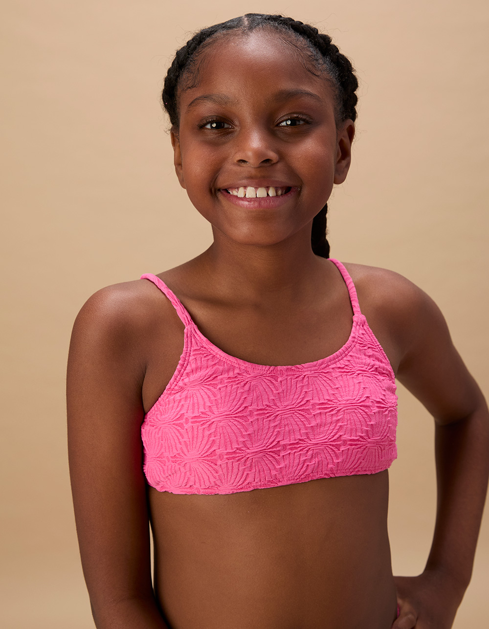 FULL TILT Texture Girls Bralette Bikini Set