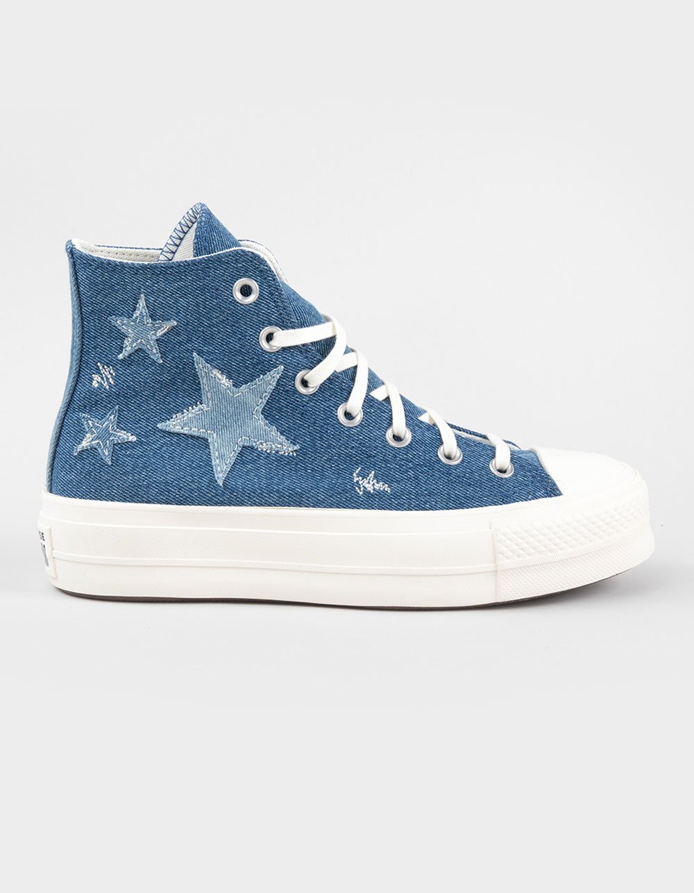CONVERSE Chuck Taylor All Star Lift Womens High Top Platform Shoes - DENIM