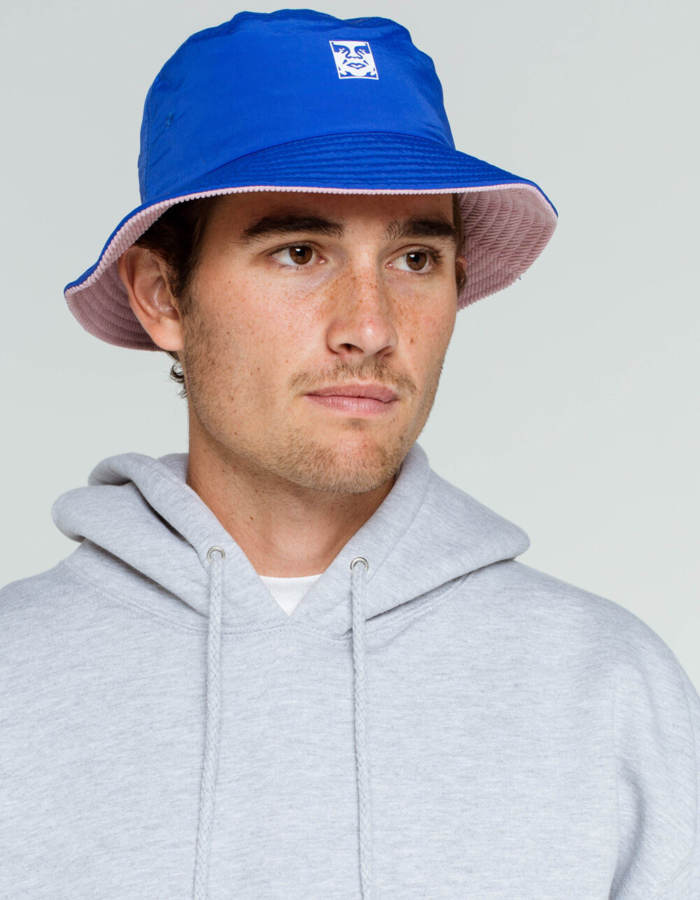 OBEY Icon Reversible Bucket Hat - BLUE 