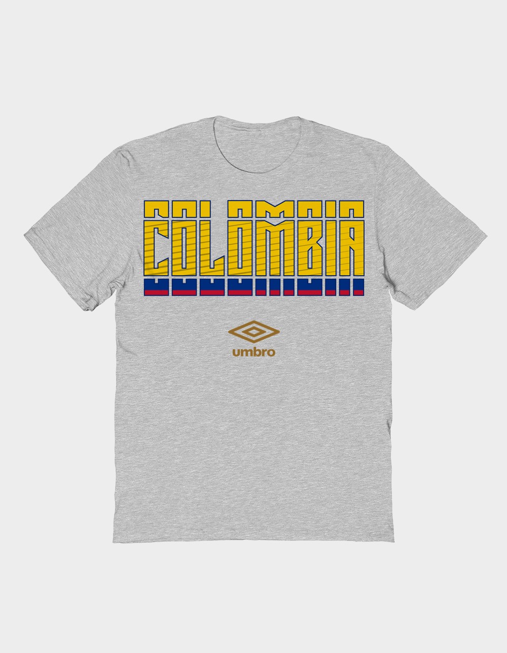 UMBRO Country Stack Colombia Unisex Tee - HEATHER GRAY