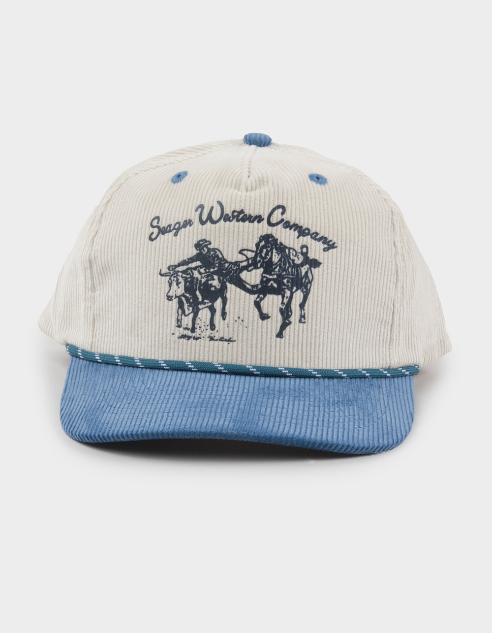 SEAGER Los Rios Corduroy Snapback Hat - BLUE
