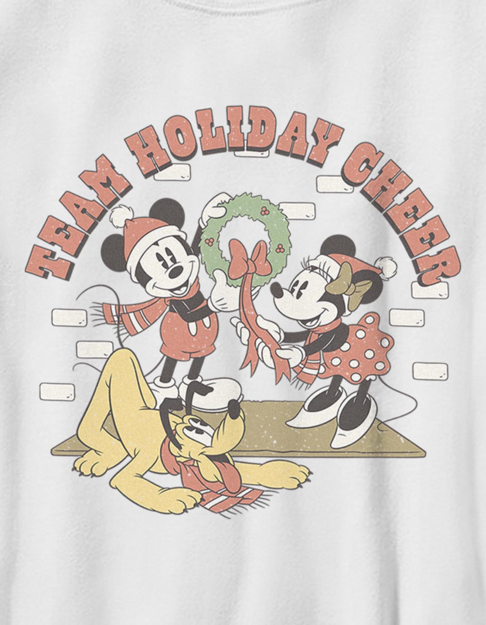DISNEY Team Holiday Cheer Unisex Kids Tee - WHITE