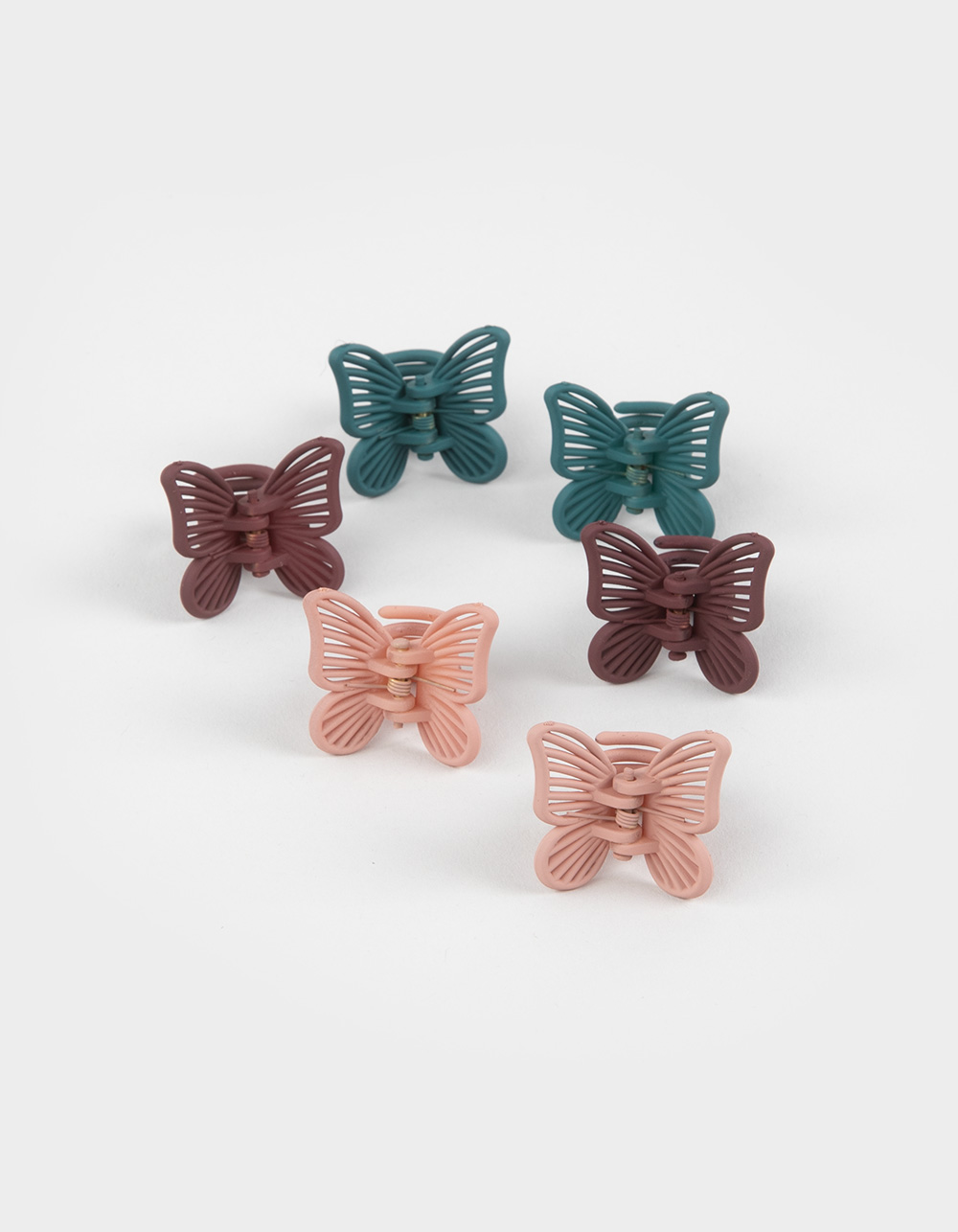 FULL TILT 6 Pack Mini Butterfly Clips - MULTI