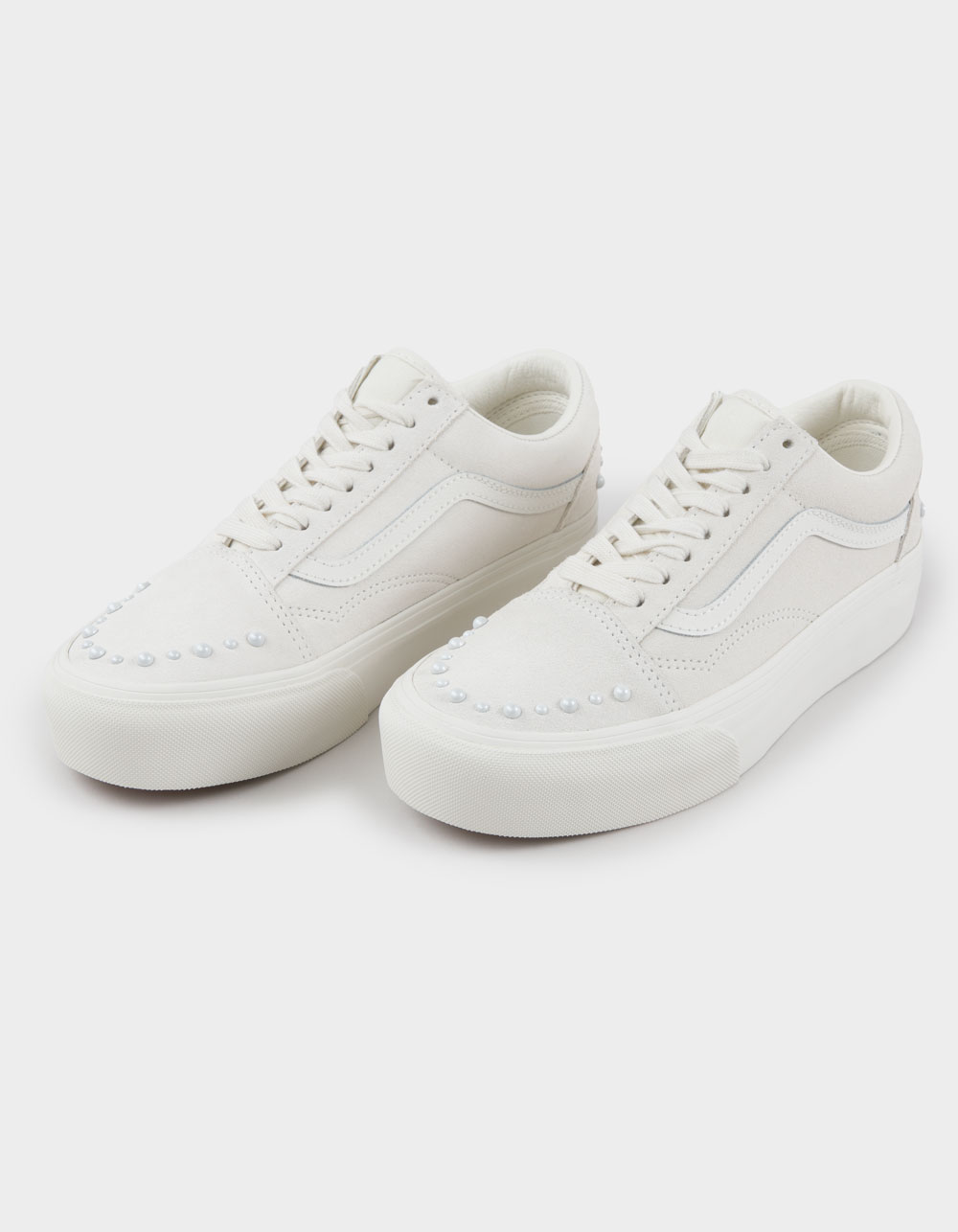 VANS Old Skool Pearls Womens Platform Shoes - CREAM