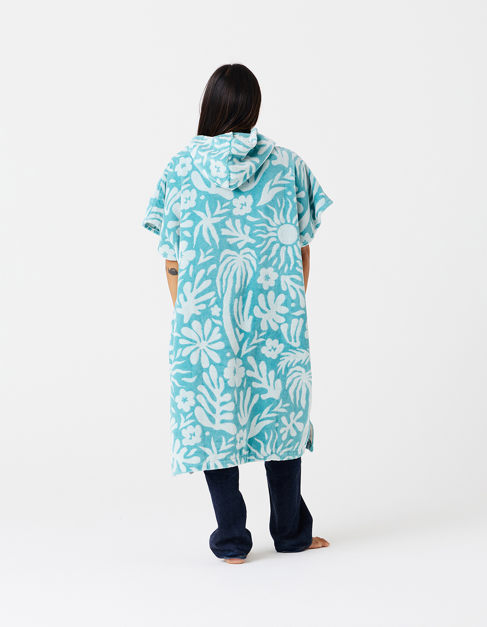 SLOWTIDE Sunny Extra-Warm Poncho - LIGHT BLUE