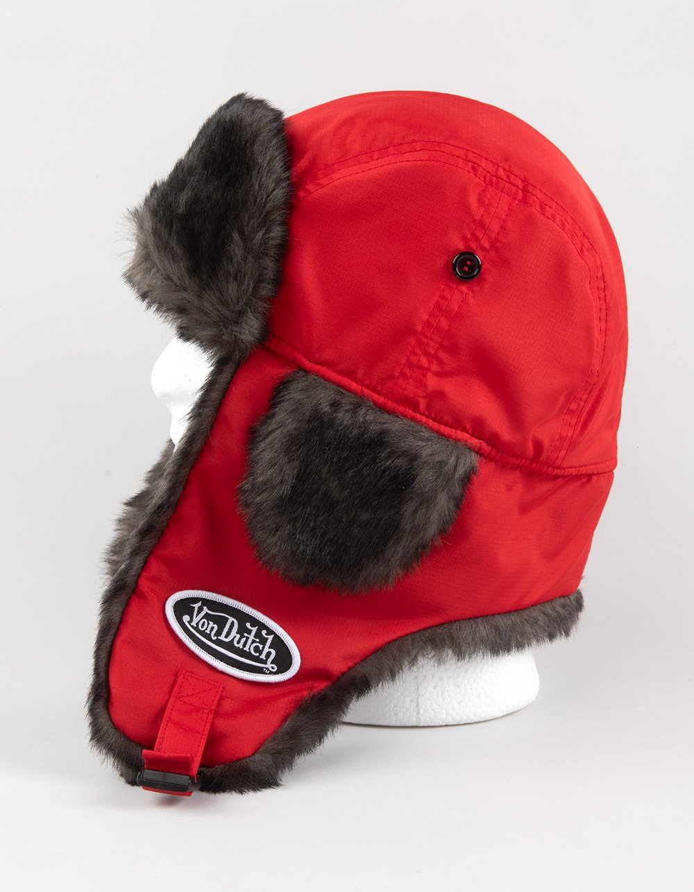 Von DUTCH Trapper Hat - RED/BLK