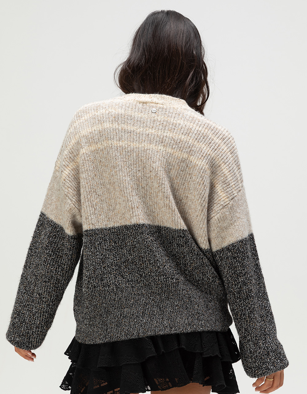 ROXY Prep Womens Sweater - GRAY COMBO