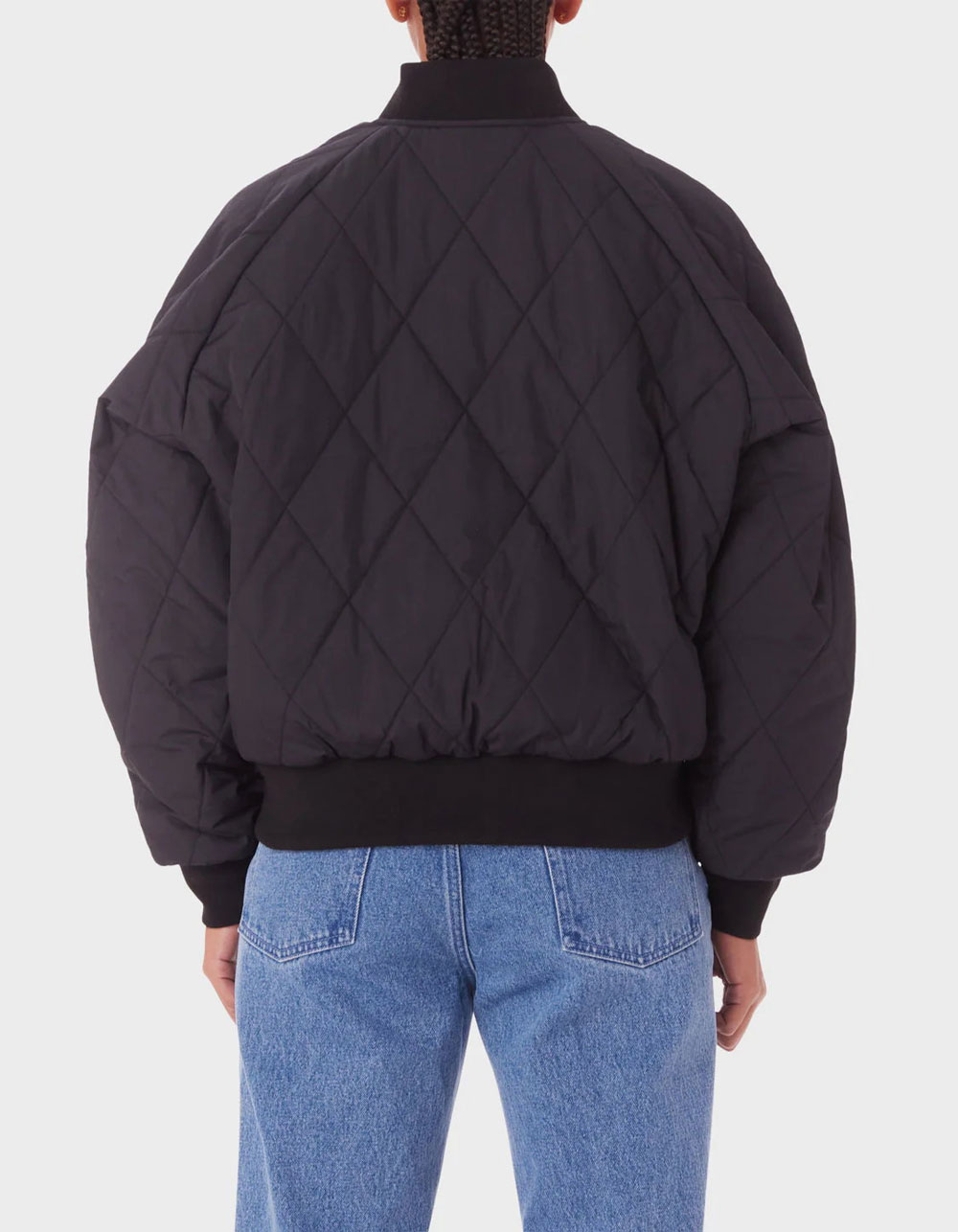 OBEY LU Womens Bomber Jacket - BLACK