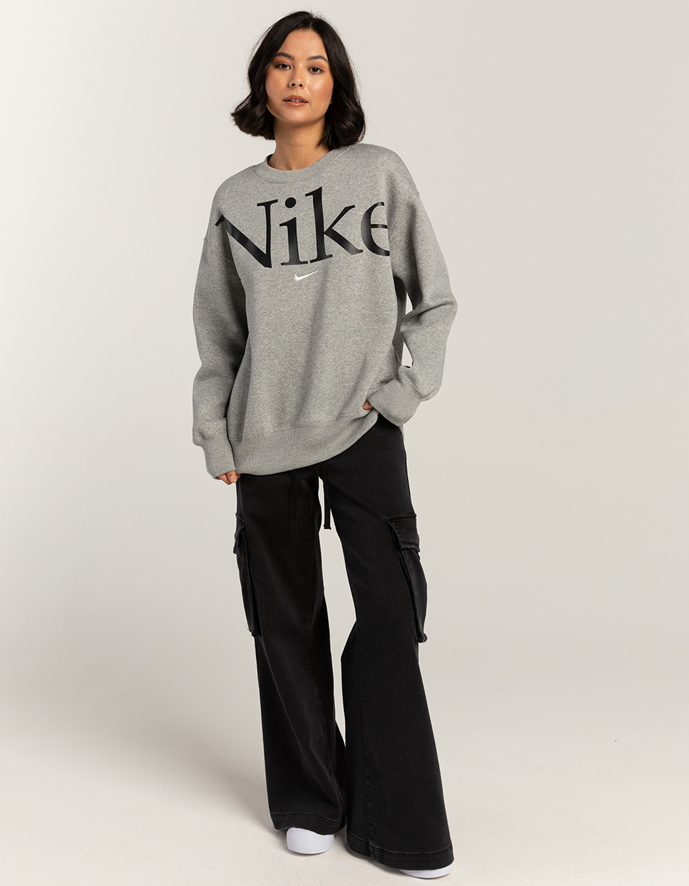 NIKE Sportswear Club Womens Oversized Fleece Sweatpants - HEATHER GRAY, Tillys