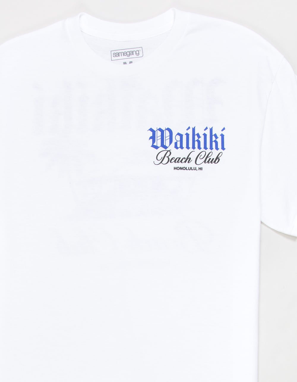 SAME GANG Waikiki Beach Club Mens Tee - WHITE