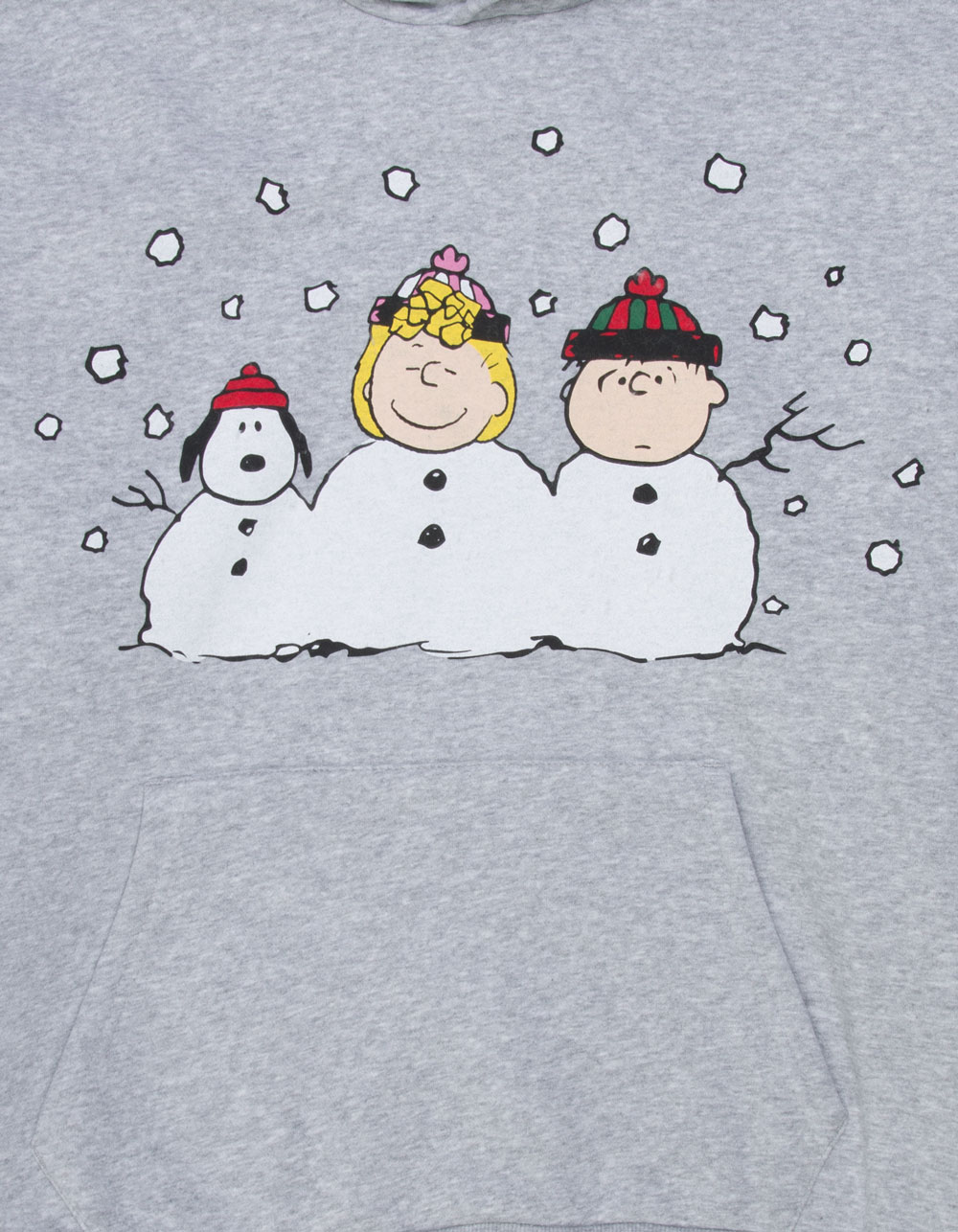 RSQ x Peanuts Holiday Snowmen Mens Hoodie - GRAY