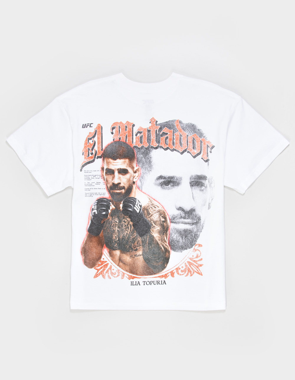 UFC Topuria El Matador Mens Boxy Tee - WHITE