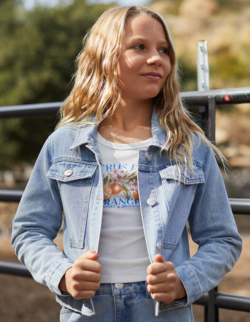 FULL TILT Orange Girls Long Sleeve Baby Tee - CREAM - XL | Tillys