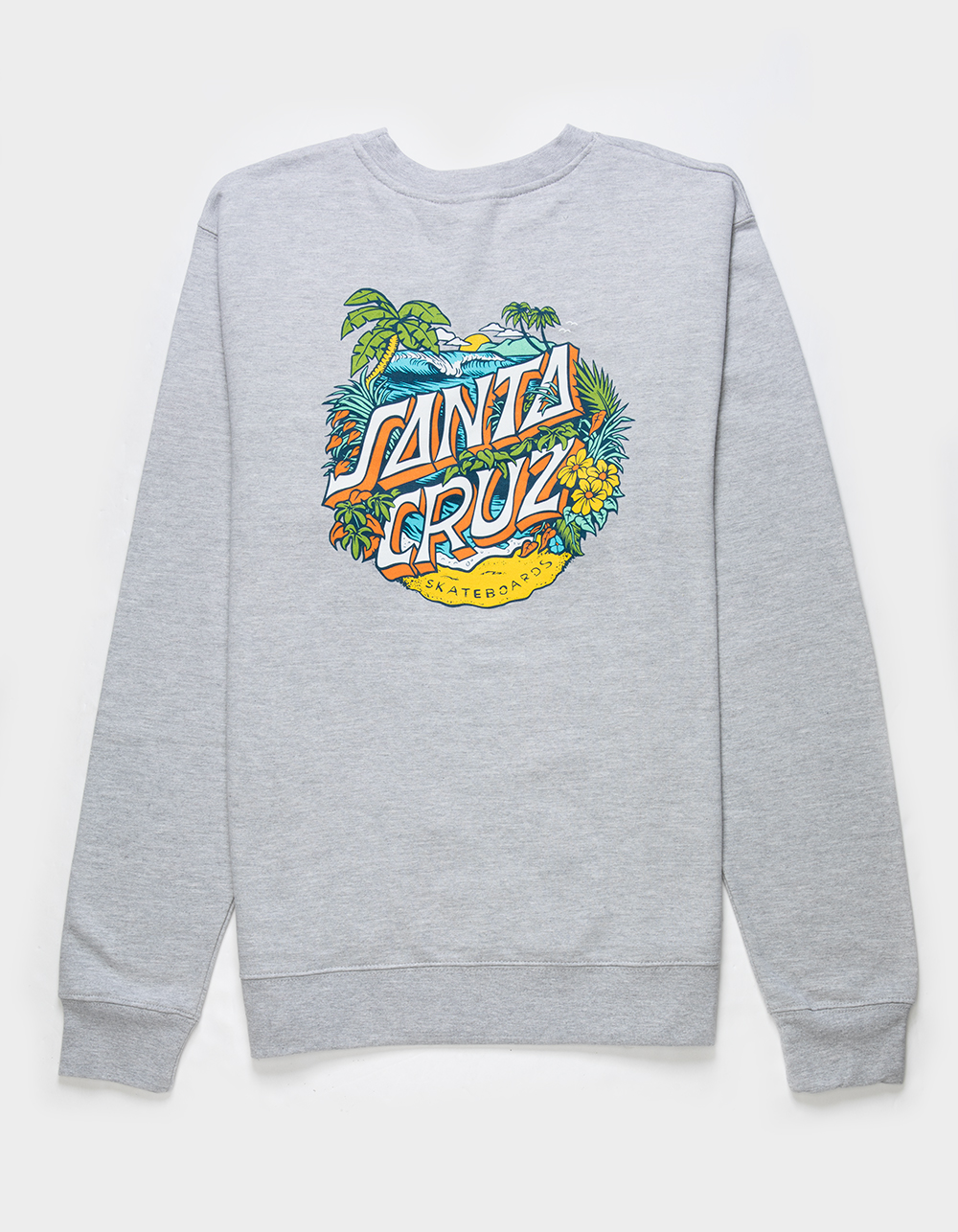 SANTA CRUZ Aloha Dot Mens Crewneck Sweatshirt - HEATHER GRAY