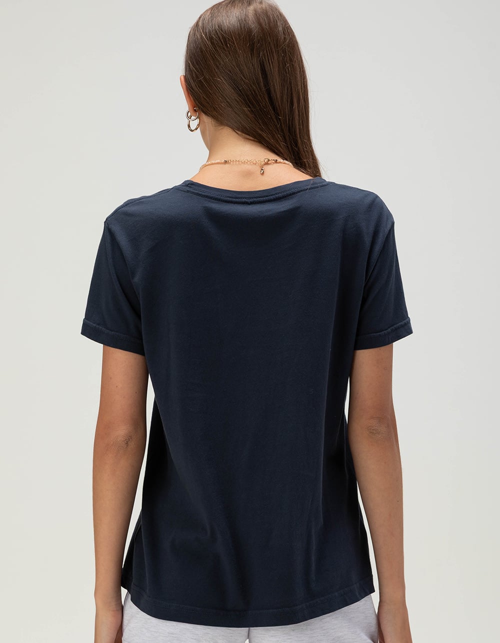 ROXY Hibiscus Tribal Womens Boyfriend Tee - NAVY