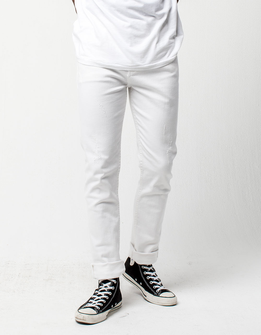 RSQ London White Mens Skinny Jeans image number 0