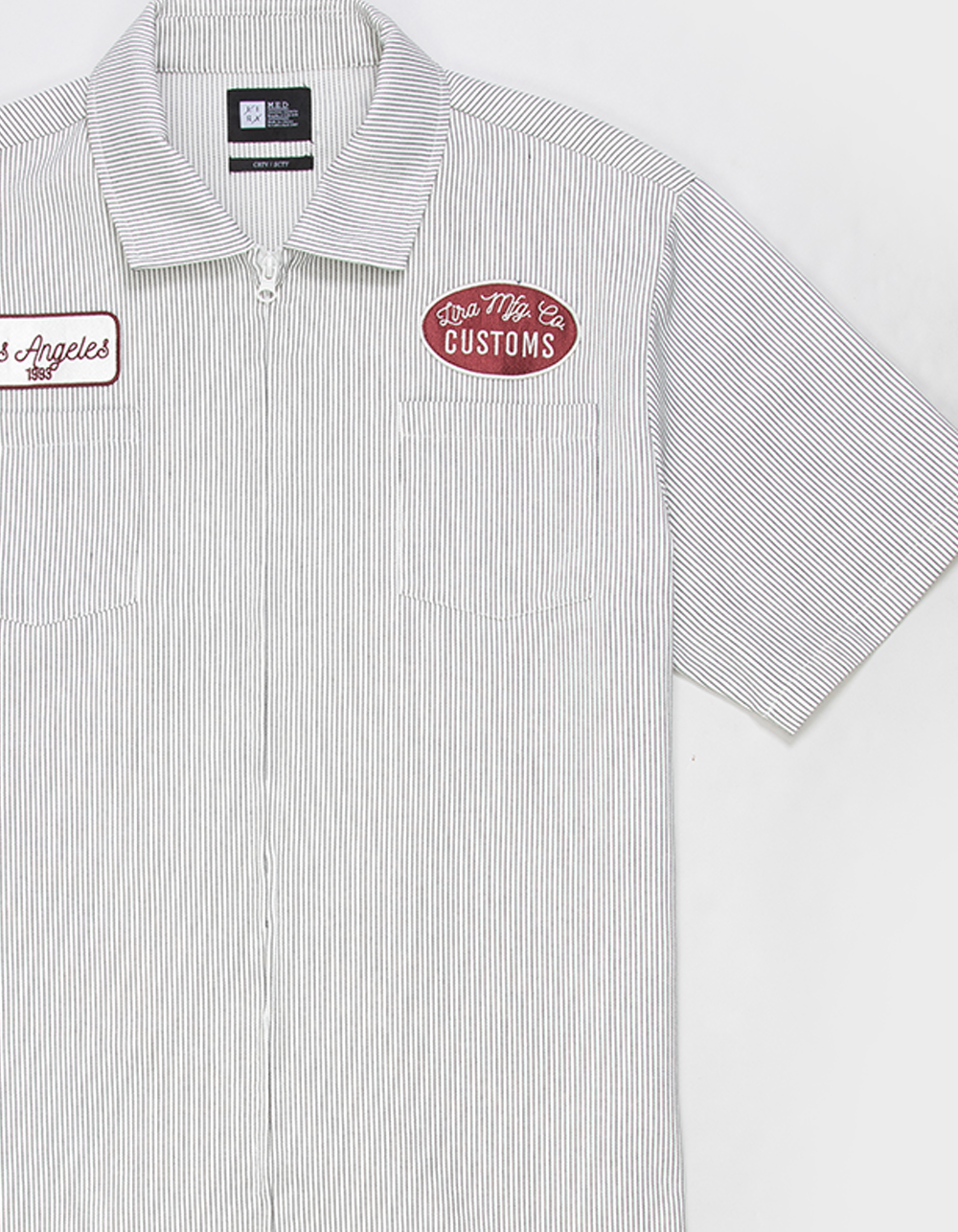 LIRA Garage Mens Zip-Up Shirt - NATURAL