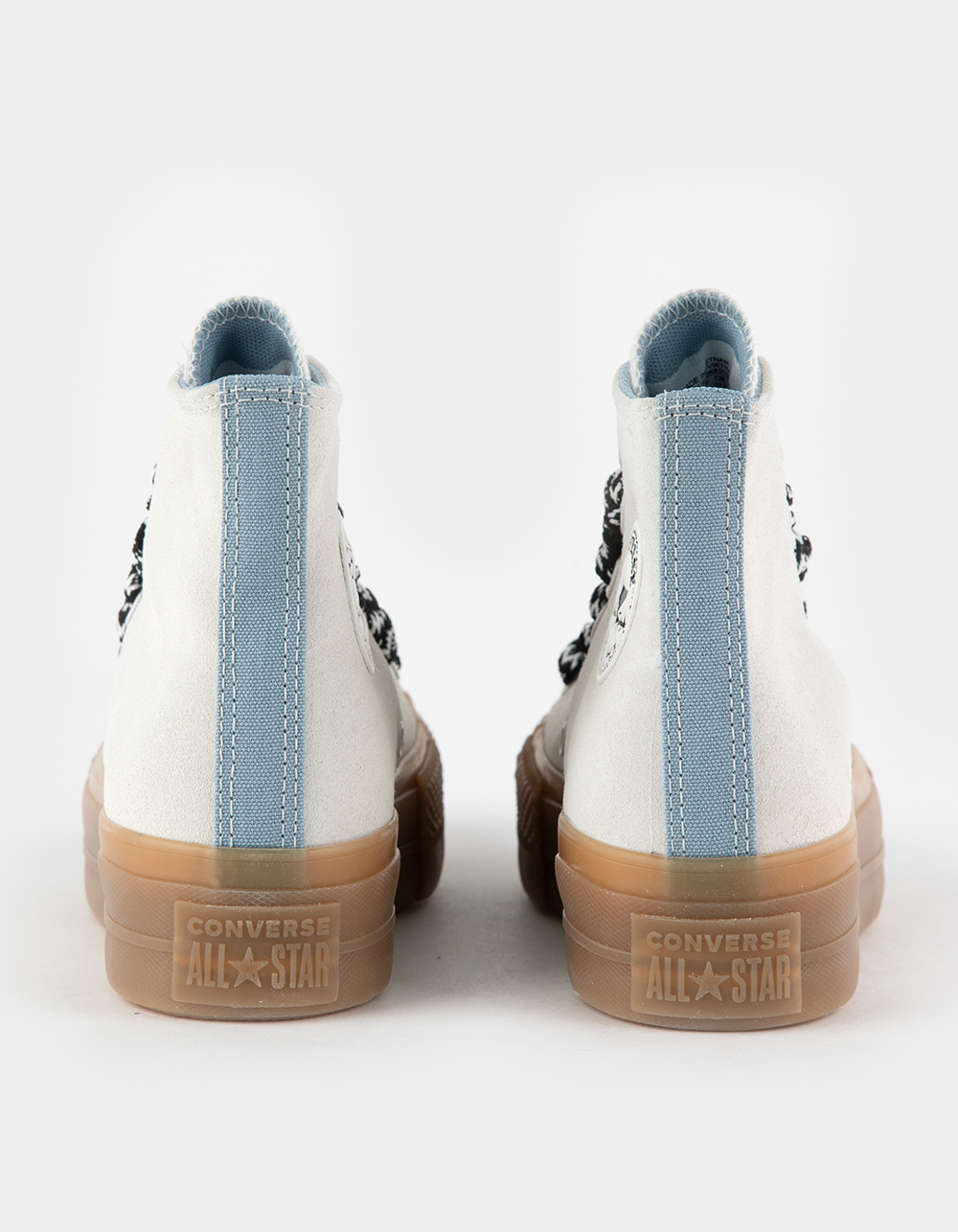 CONVERSE Chuck Taylor All Star Lift Platform Suede Womens High Top Shoes - OFF WHITE