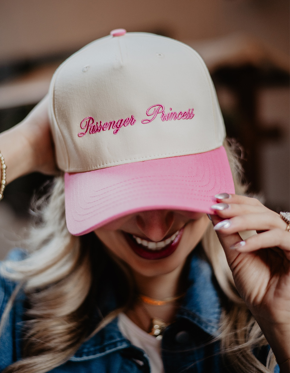 KATYDID Passenger Princess Two-Toned Vintage Hat - PINK