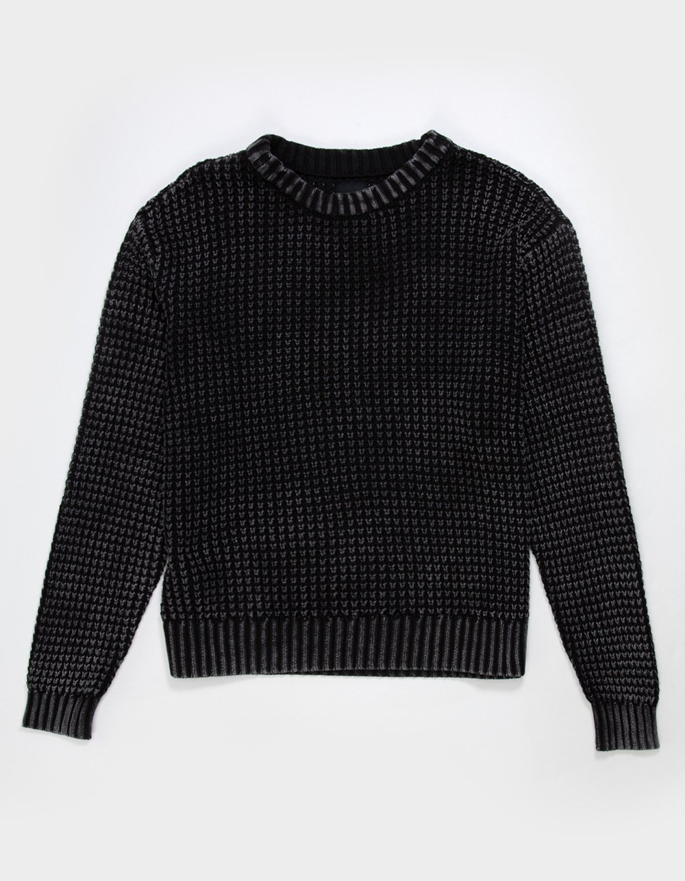RSQ Mens Washed Waffle Sweater